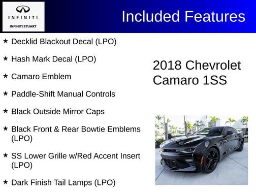 Black 2018 Chevrolet Camaro 1SS