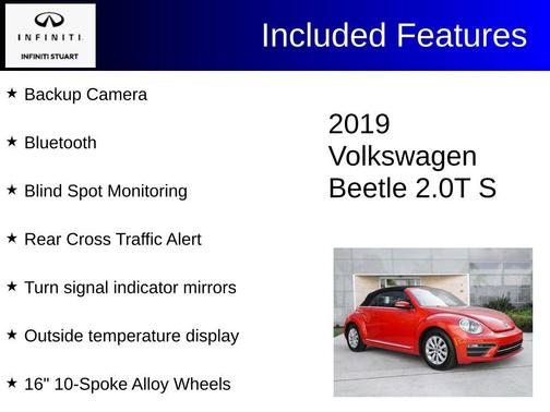 Habanero Orange Metallic w/ Black Top 2019 Volkswagen Beetle 2.0T S