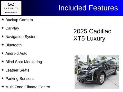 Stellar Black Metallic 2025 Cadillac XT5 Luxury