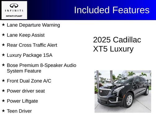 Stellar Black Metallic 2025 Cadillac XT5 Luxury