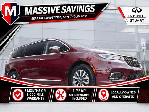 Velvet Red Pearlcoat 2022 Chrysler Pacifica Hybrid Limited