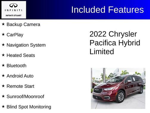 Velvet Red Pearlcoat 2022 Chrysler Pacifica Hybrid Limited