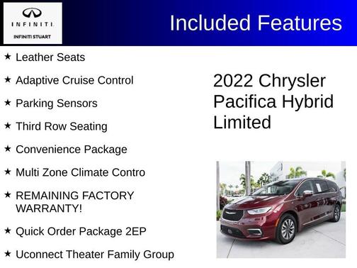 Velvet Red Pearlcoat 2022 Chrysler Pacifica Hybrid Limited