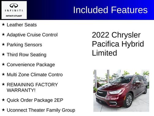 Velvet Red Pearlcoat 2022 Chrysler Pacifica Hybrid Limited