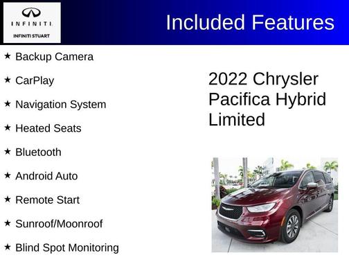 Velvet Red Pearlcoat 2022 Chrysler Pacifica Hybrid Limited