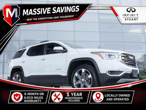 White Frost Tri-Coat 2019 GMC Acadia SLT-2