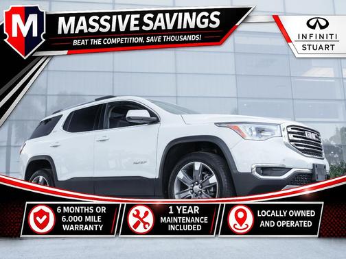 White Frost Tri-Coat 2019 GMC Acadia SLT-2
