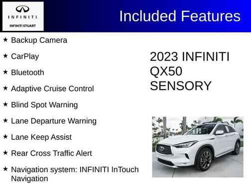 Radiant White 2023 INFINITI QX50 SENSORY