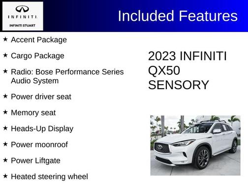 Radiant White 2023 INFINITI QX50 SENSORY