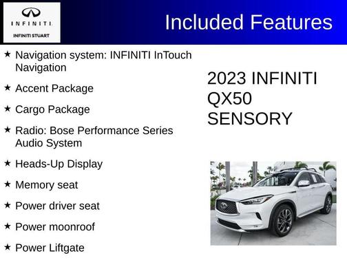 Radiant White 2023 INFINITI QX50 SENSORY