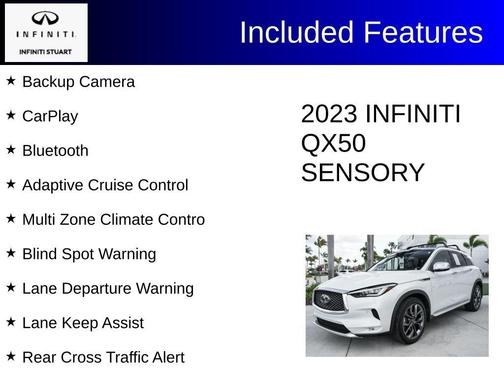 Radiant White 2023 INFINITI QX50 SENSORY