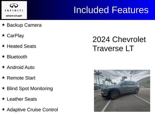 Sterling Gray Metallic 2024 Chevrolet Traverse LT