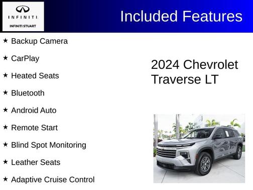 Sterling Gray Metallic 2024 Chevrolet Traverse LT