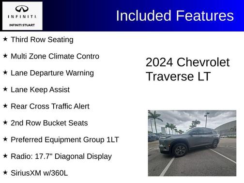 Sterling Gray Metallic 2024 Chevrolet Traverse LT