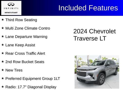 Sterling Gray Metallic 2024 Chevrolet Traverse LT