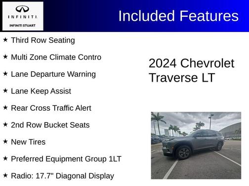 Sterling Gray Metallic 2024 Chevrolet Traverse LT