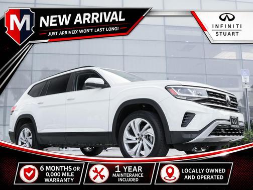 Pure White 2023 Volkswagen Atlas 3.6L SE w/Technology