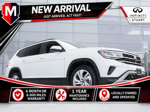 Pure White 2023 Volkswagen Atlas 3.6L SE w/Technology