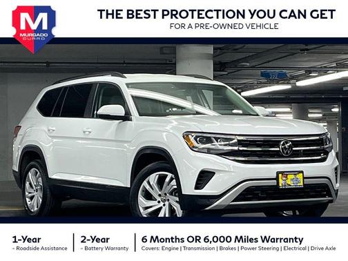 Pure White 2023 Volkswagen Atlas 3.6L SE w/Technology