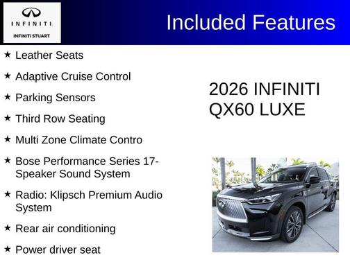 Diamond Black 2026 INFINITI QX60 Luxe