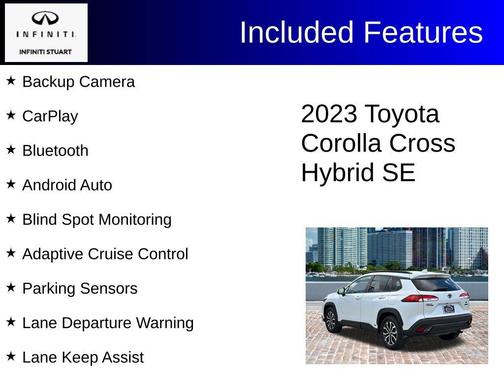 Wind Chill Pearl 2023 Toyota Corolla Cross Hybrid SE