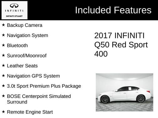 2017 INFINITI Q50 3.0T Red Sport 400