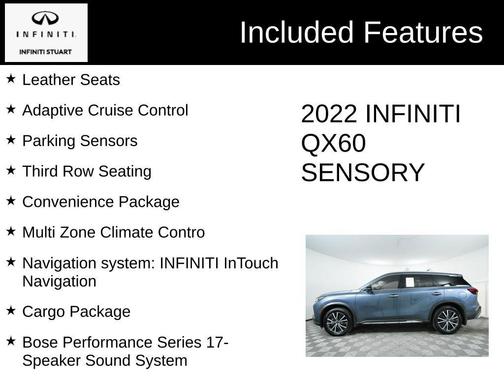 2022 INFINITI QX60 SENSORY