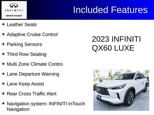 Majestic White 2023 INFINITI QX60 Luxe