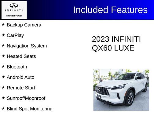 Majestic White 2023 INFINITI QX60 Luxe