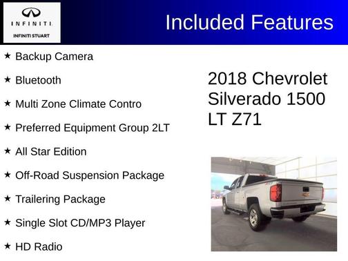 Silver Ice Metallic 2018 Chevrolet Silverado 1500 LT