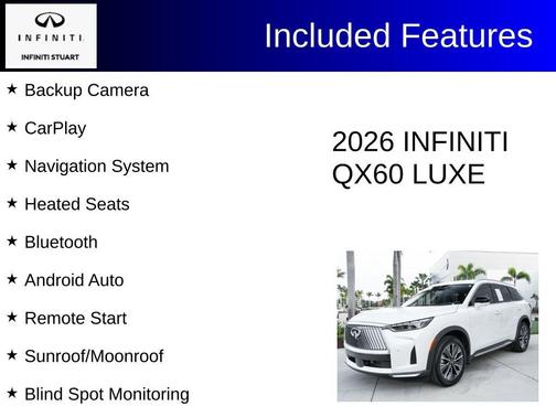 Radiant White 2026 INFINITI QX60 Luxe