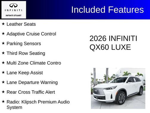 Radiant White 2026 INFINITI QX60 Luxe