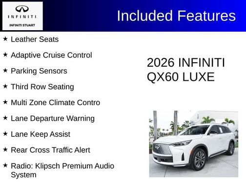 Radiant White 2026 INFINITI QX60 Luxe