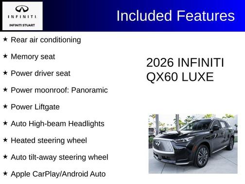Diamond Black 2026 INFINITI QX60 Luxe