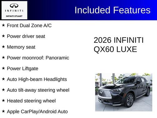 Diamond Black 2026 INFINITI QX60 Luxe