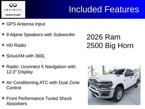 Bright White Clearcoat 2026 RAM 2500 Big Horn