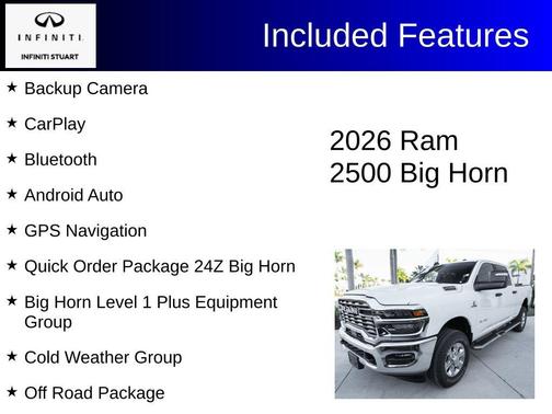 Bright White Clearcoat 2026 RAM 2500 Big Horn
