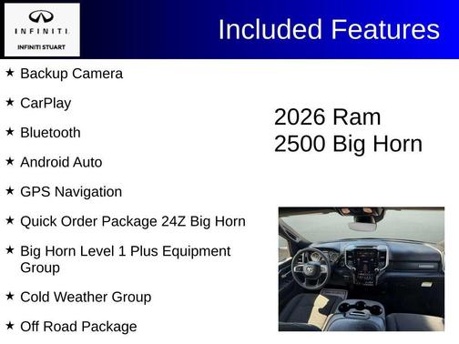 Bright White Clearcoat 2026 RAM 2500 Big Horn