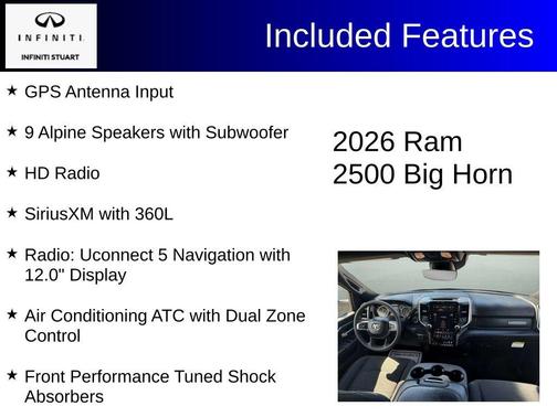 Bright White Clearcoat 2026 RAM 2500 Big Horn