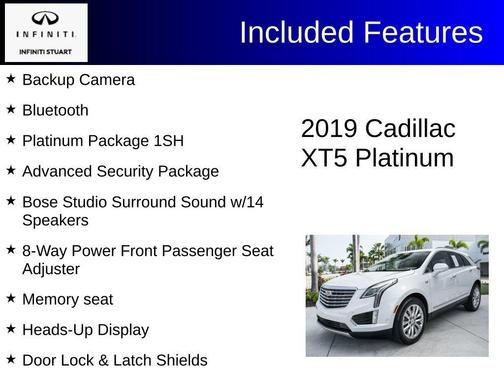 Crystal White Tri-Coat 2019 Cadillac XT5 Platinum