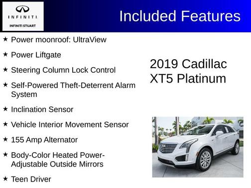 Crystal White Tri-Coat 2019 Cadillac XT5 Platinum