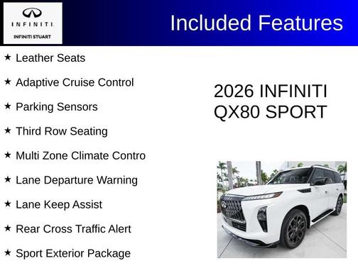 Radiant White 2026 INFINITI QX80 SPORT