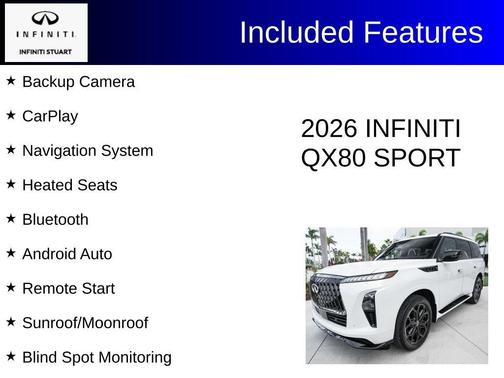 Radiant White 2026 INFINITI QX80 SPORT