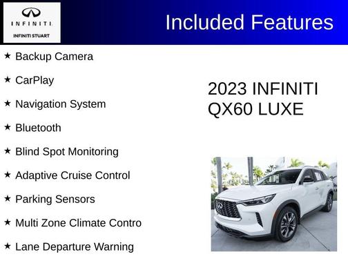 Majestic White 2023 INFINITI QX60 Luxe