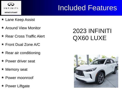 Majestic White 2023 INFINITI QX60 Luxe