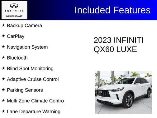 Majestic White 2023 INFINITI QX60 Luxe