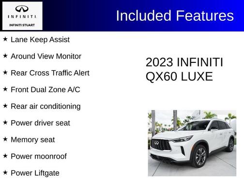 Majestic White 2023 INFINITI QX60 Luxe