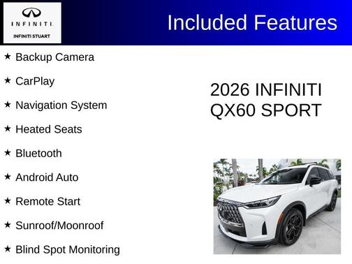 Radiant White 2026 INFINITI QX60 SPORT