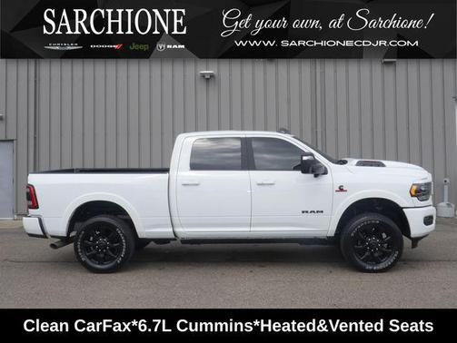 Bright White Clearcoat 2023 RAM 2500 Limited Crew Cab 4x4 6'4' Box