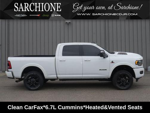 Bright White Clearcoat 2023 RAM 2500 Limited Crew Cab 4x4 6'4' Box